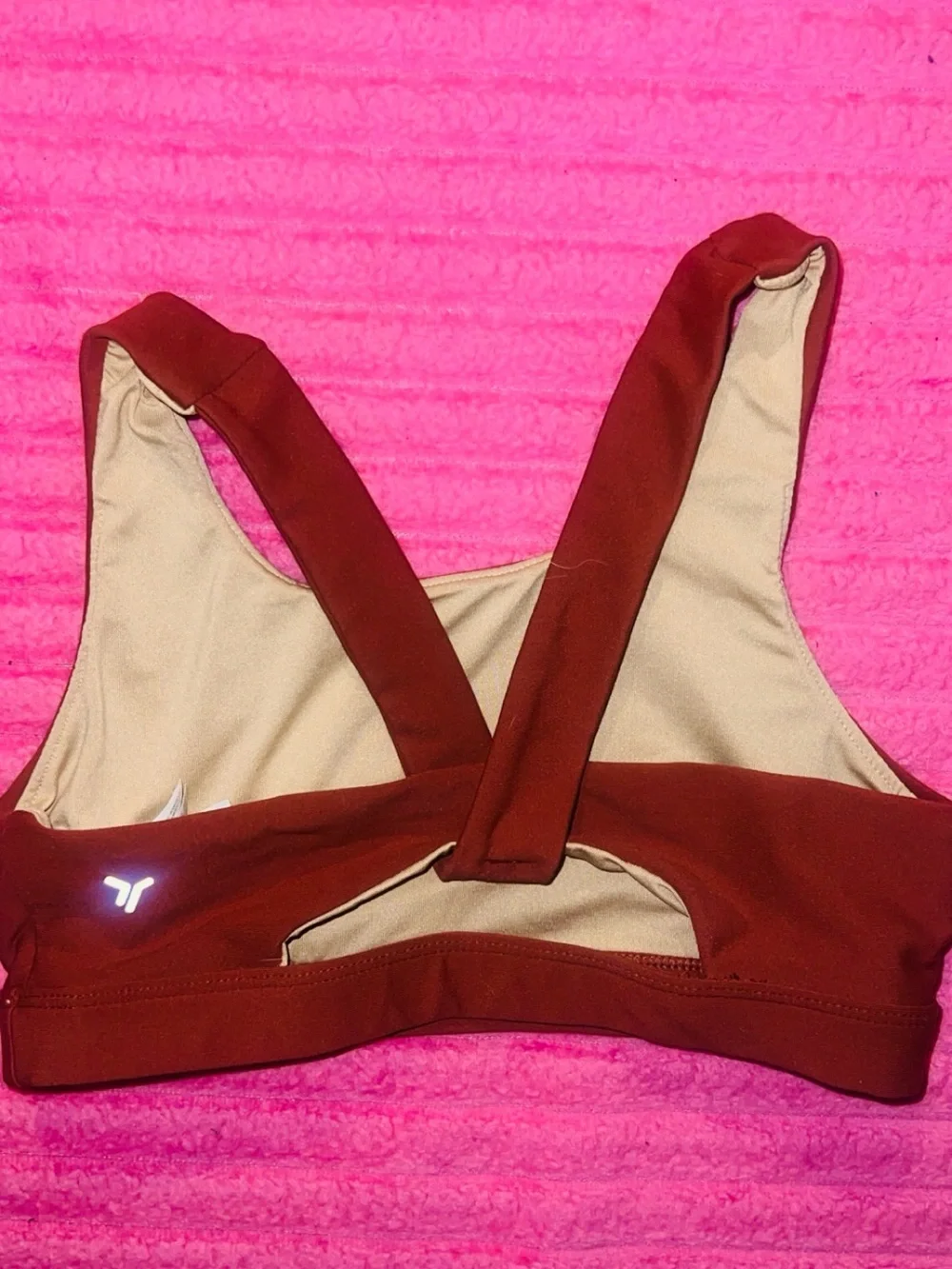 Old Navy Brown Athletic Crop Sports Bra